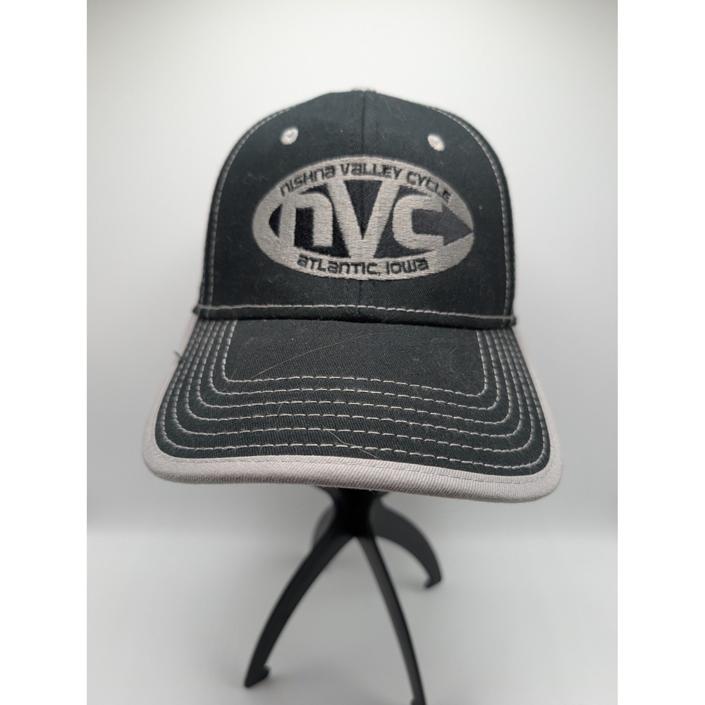 Otto Nishna Valley Cycle Hat Black Grey Honda KTM Yamaha Iowa Cap 147-1071